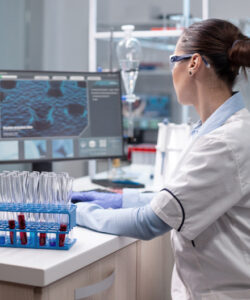woman in lab